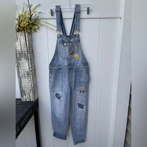 Forever 21 denim overalls size 2 us misses size 25